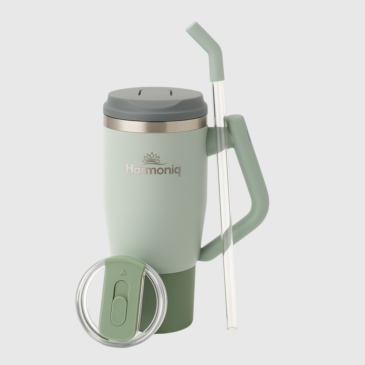 Harmoniq Thermobecher mit 180° Drehgriff und auslaufsicherem Deckel