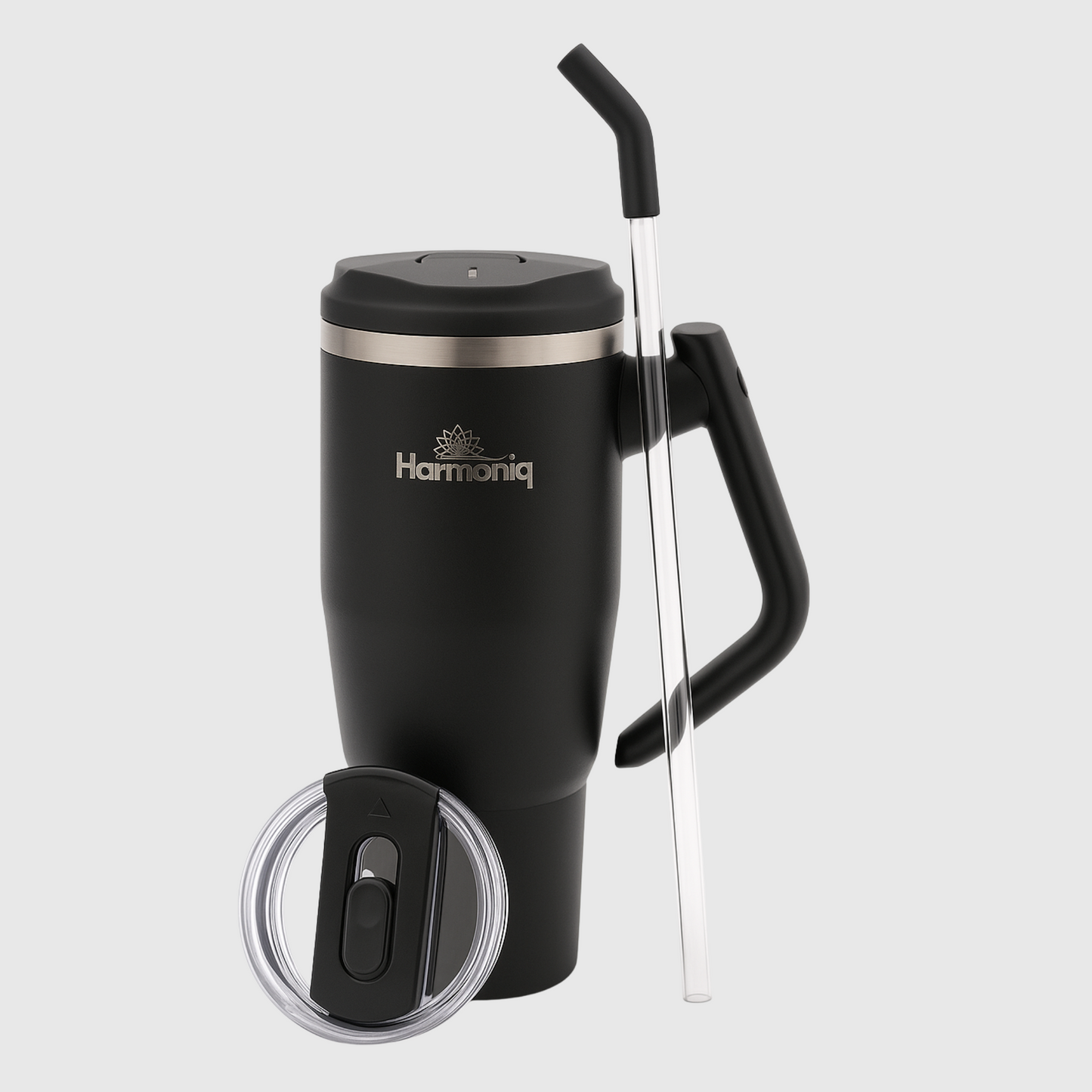 Harmoniq Thermobecher mit 180° Drehgriff und auslaufsicherem Deckel