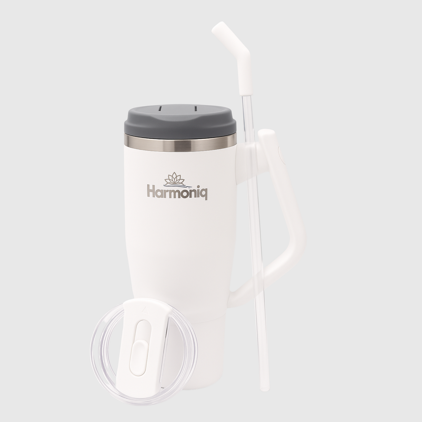 Harmoniq Thermobecher mit 180° Drehgriff und auslaufsicherem Deckel
