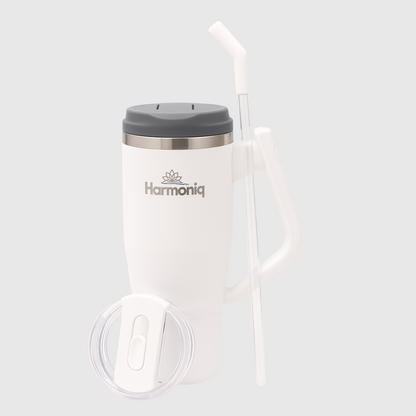 Harmoniq Thermobecher mit 180° Drehgriff und auslaufsicherem Deckel